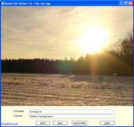 screen shot of the freeware Quick EXIF Writer the tool for fast previews and EXIF editing.